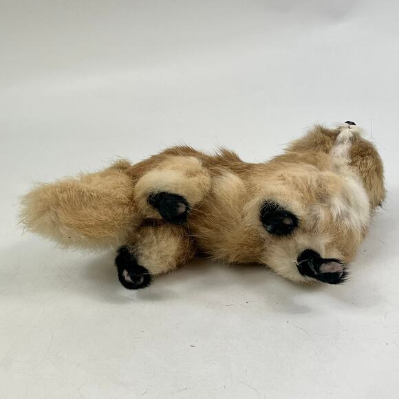 Realistic Fox Fur Covered Animal Figurine Woodland Decor Standing Fox Figure - Picture 6 of 14